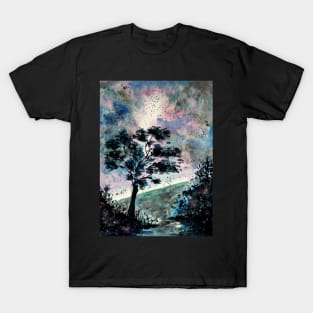 Colorful Night Sky above the Fields T-Shirt